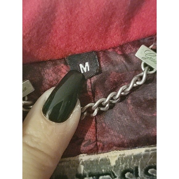 Vintage Guess Los Angeles Red Button Up Wool Blend Peacoat Size M - Picture 3 of 9